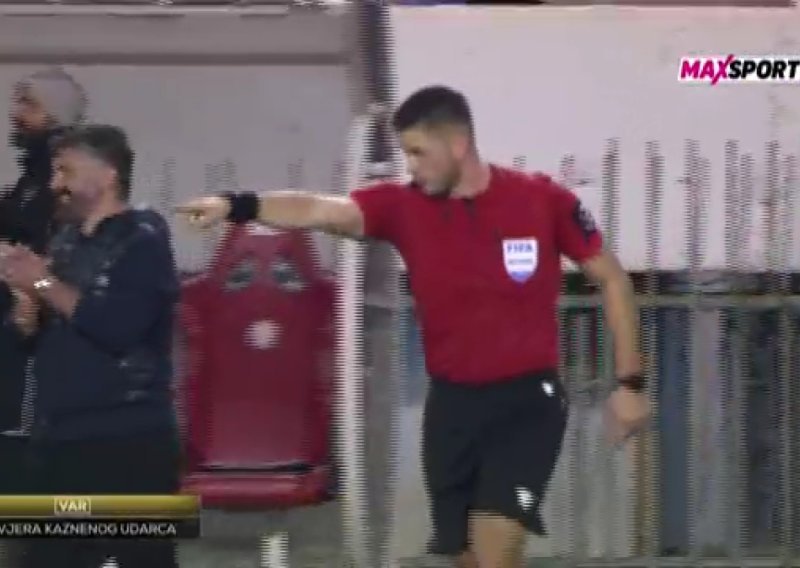 Pogledajte reakciju Gattusa kad je Kolarić odlučio da nema penala za Hajduk