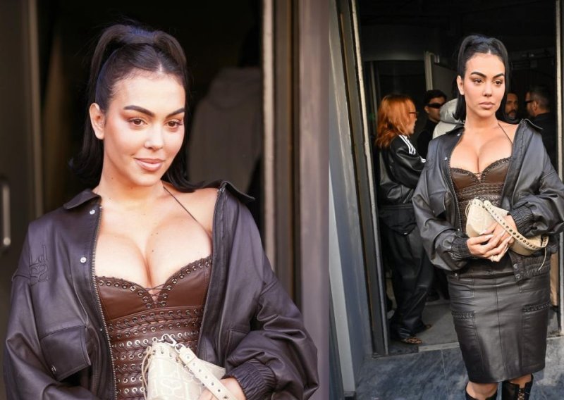 Ronaldova Georgina utegnula se u kožni top kojim je istaknula nikad raskošniji dekolte