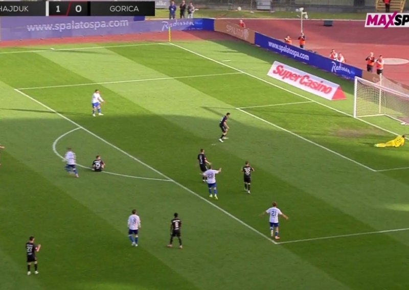 Hajduk davno nije zabio sretniji gol; pogledajte zašto je pripisan golmanu Gorice