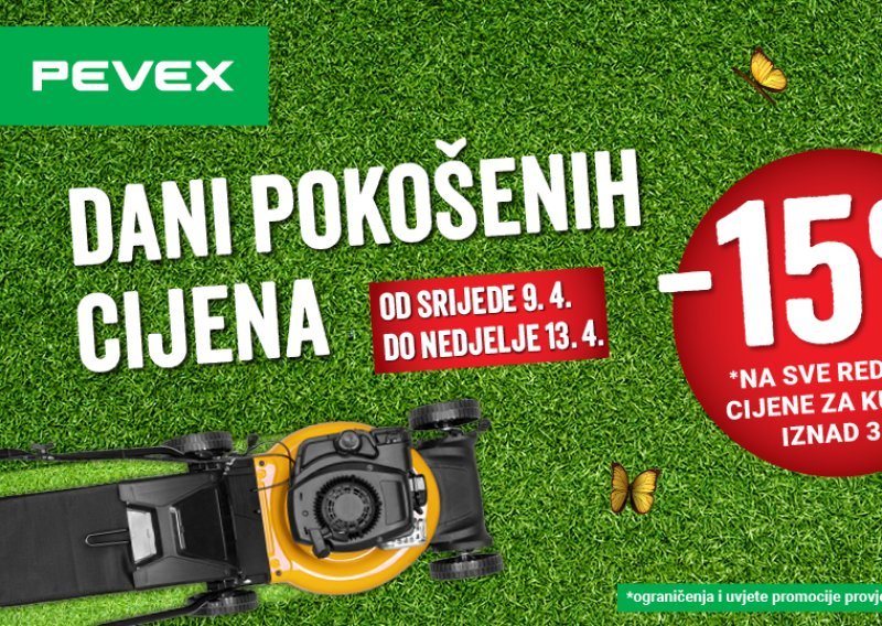 15% popusta na sve redovne cijene u PEVEX-u