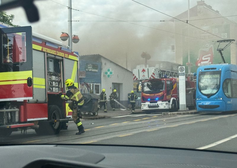 Požar na Savskoj cesti, vatrogasci na terenu