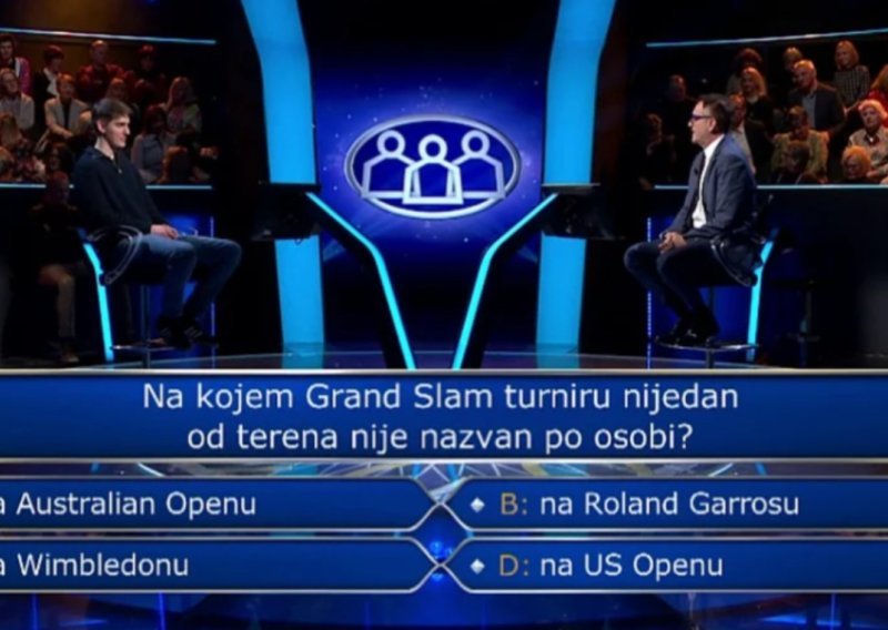 Ispao u Milijunašu zbog teniskog pitanja. Znate li vi odgovor?