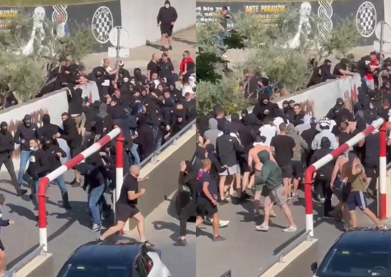 Pogledajte veliki obračun navijača u Splitu: Na ulicama je zavladala panika...