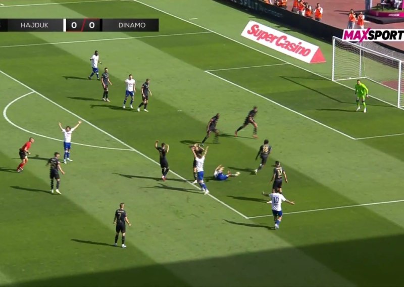 Je li Hajduk oštećen za penal protiv Dinama? Pogledajte situaciju na koju su skočili svi hajdukovci