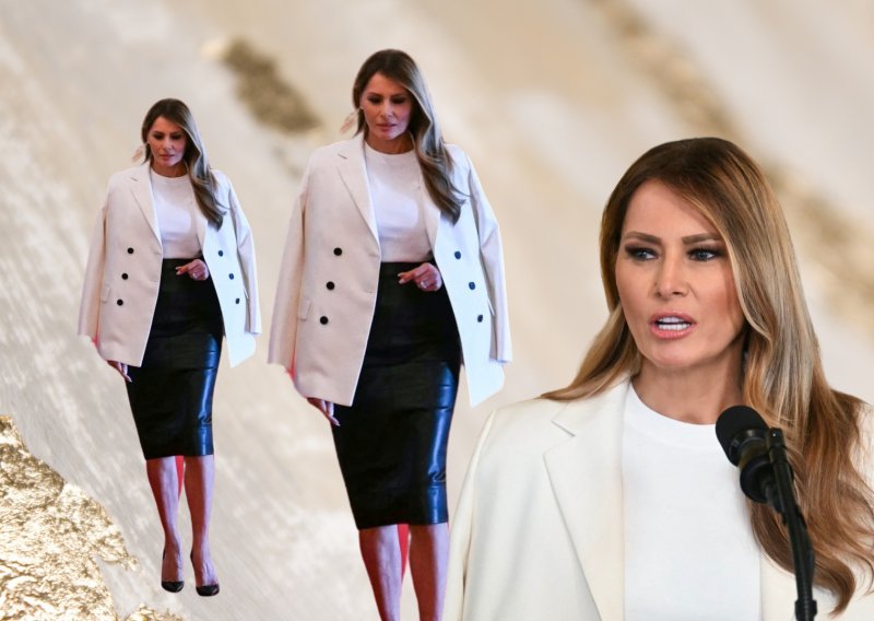 Kožna suknja i sako: Melania Trump privukla je sve poglede u chic stajlingu