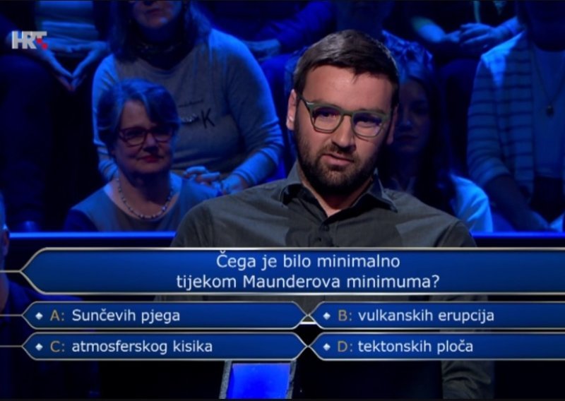 Zbog riskiranja izgubio 13 tisuća eura u 'Milijunašu': Biste li vi znali odgovor?