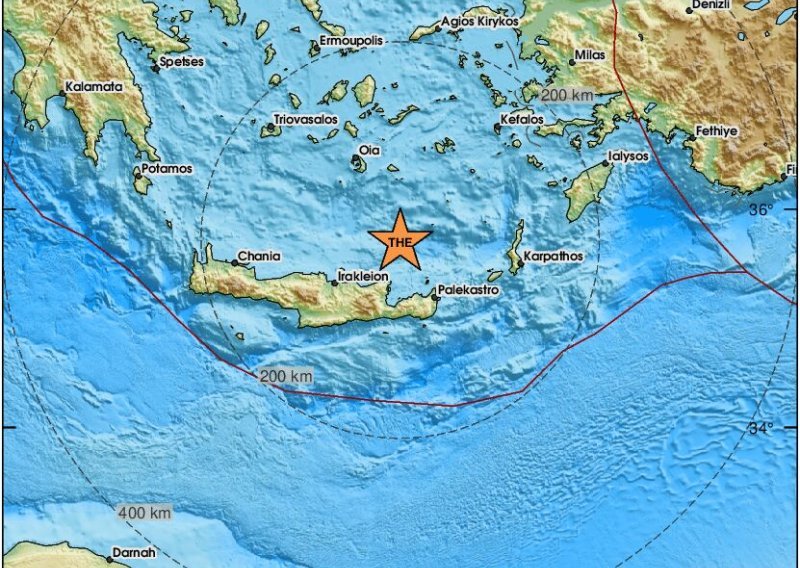 Snažan potres pogodio Grčku, EMSC upozorio na mogući tsunami