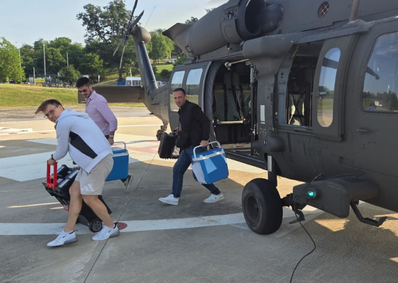 HRZ helikopterom Black Hawk prevezao medicinski tim sa srcem