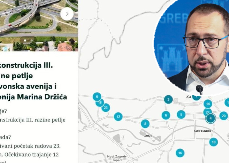 Tomašević predstavio interaktivnu kartu radova na prometnicama: Sve će se vidjeti u realnom vremenu