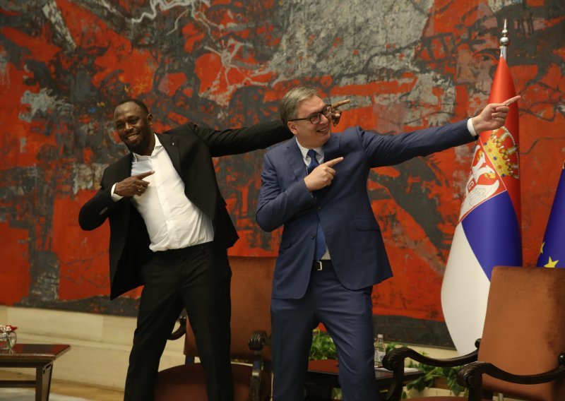 Najbrži čovjek na svijetu stigao u Beograd: Pogledajte što je Bolt izvodio s Vučićem