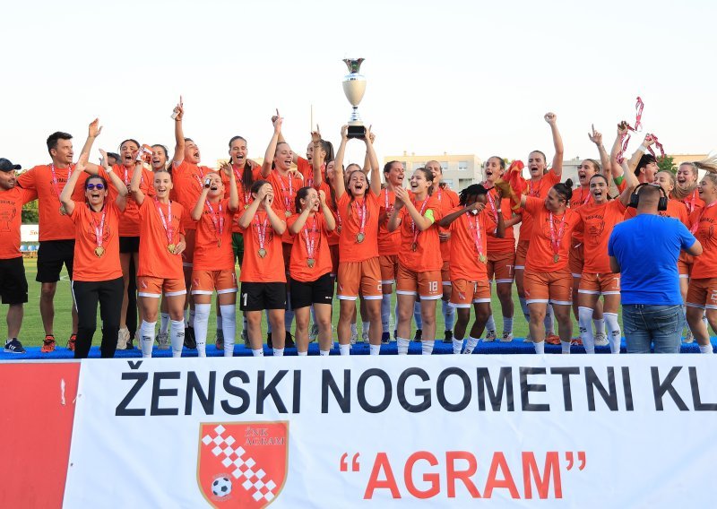 Nogometašice Agrama razbile Osijek za potvrdu naslova prvaka, pogledajte veliko slavlje