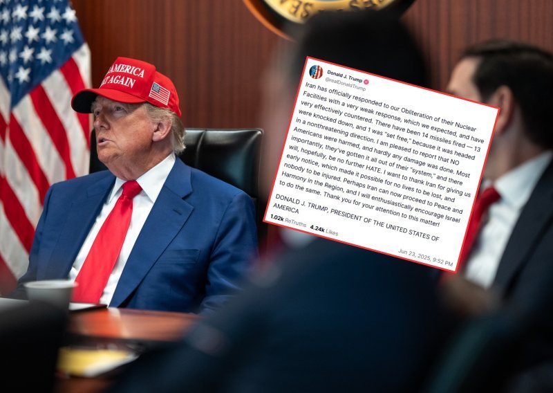 Trump se oglasio o iranskom napadu: 'Vrlo slab odgovor. Možda sada može biti mir u regiji'