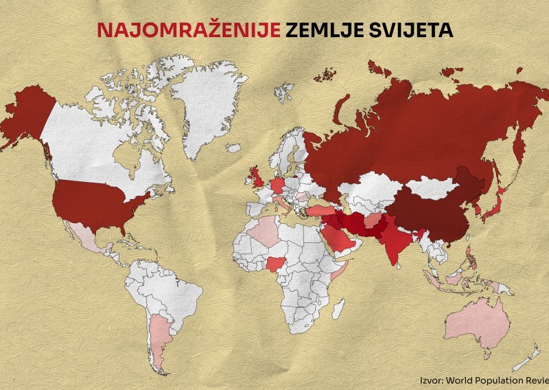 Crna lista: Ovo su najomraženije zemlje u svijetu
