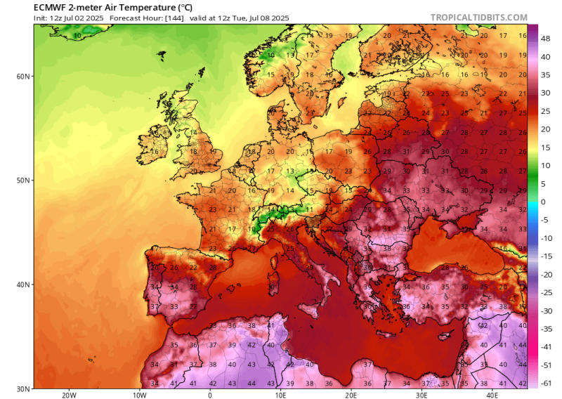 Severe Weather: Jedan dio Europe će gorjeti od vrućine. Pogledajte što nas čeka u srpnju