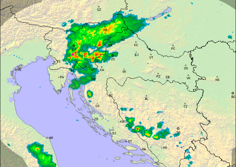 Stiže nevrijeme: Na zapadu Zagreba počela padati kiša, na momente puše jak vjetar