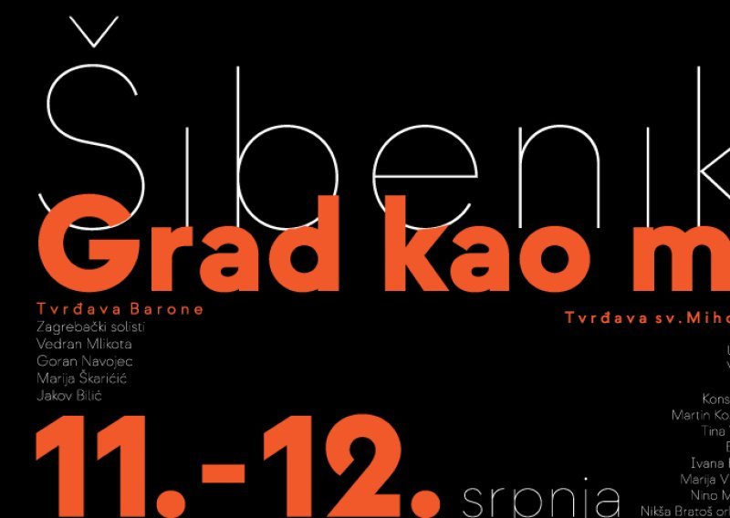 Šibenik ovog tjedna pjeva, svira i priča priče: 'Grad kao mi' slavi Arsena, Mišu, Vicu i druge velikane na najljepšim gradskim lokacijama