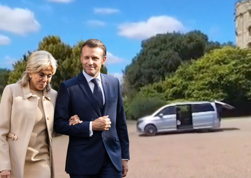Komična scena kod Windsora: Macronova ekipa u žurbi rasula prtljagu pa trčali za autom