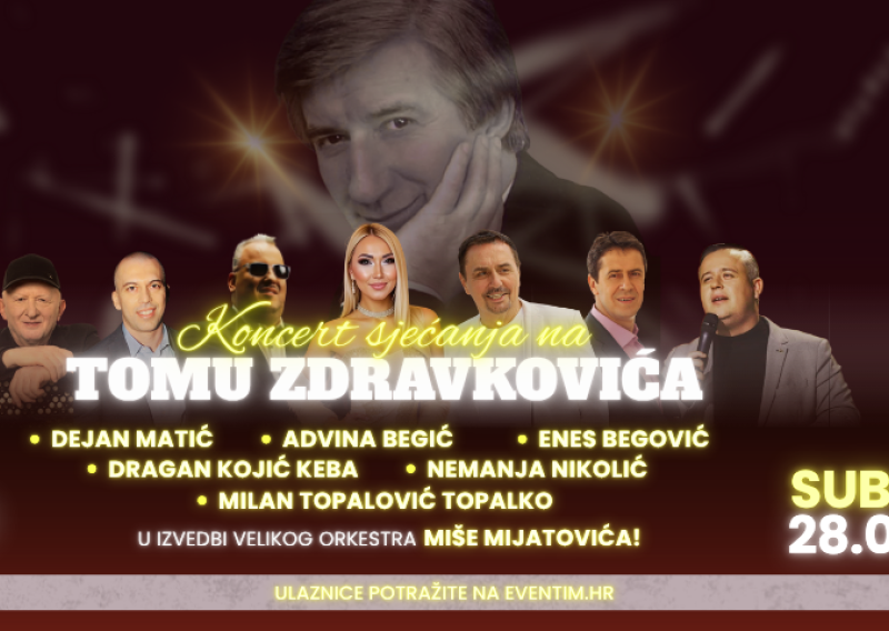 Koncertna posveta Tomi Zdravkoviću u Areni Zagreb 2026.