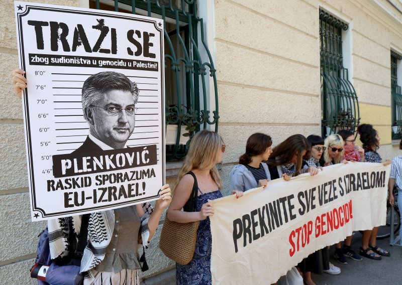 Prosvjed ispred zgrade Ministarstva: Prekinite sve veze s Izraelom!