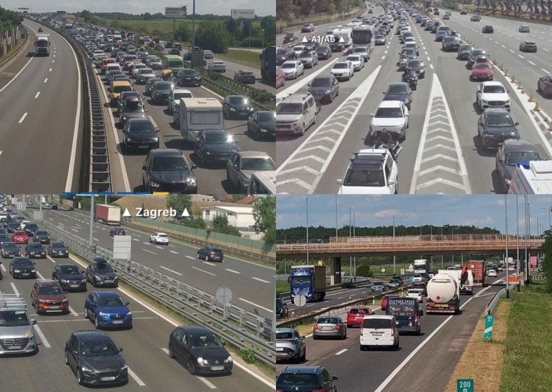Kilometarske kolone na Lučkom i Demerju, vožnja u koloni između Karlovca i Zagreba