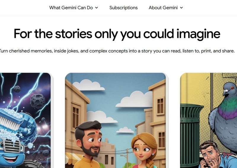 Pomoću Gemini AI-ja sada možete napraviti vlastitu slikovnicu