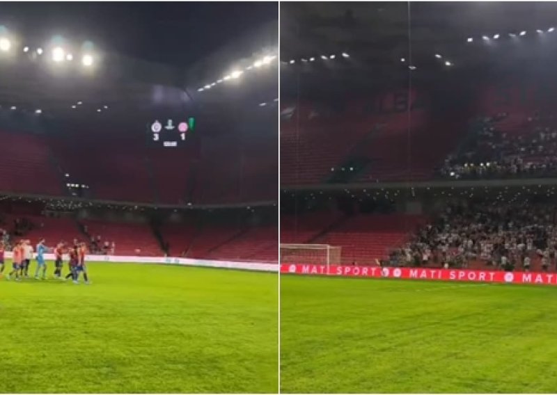 Evo kako je Torcida ispratila hajdukovce nakon ispadanja u Tirani