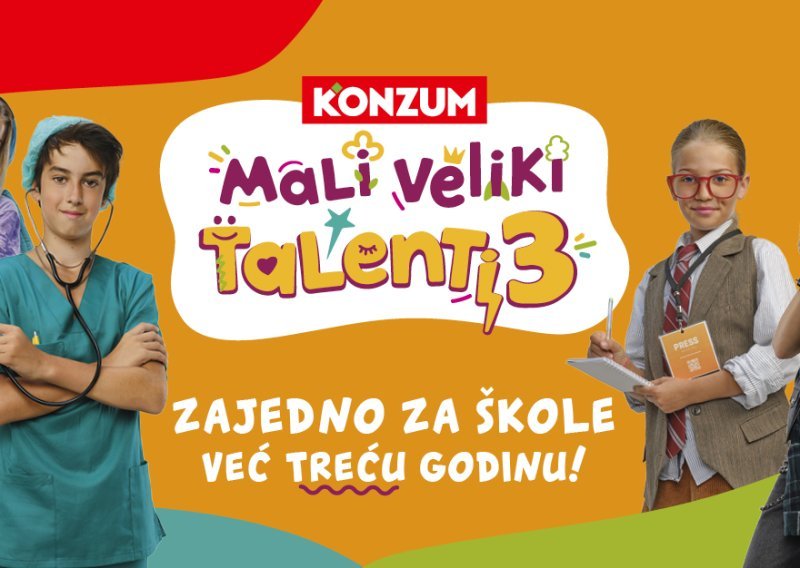 Kreću Konzumovi Mali veliki talenti 3 – fond gotovo 800 tisuća eura