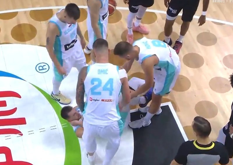 Drama na Eurobasketu: Dončić dobio udarac u glavu pa ostao ležati na podu