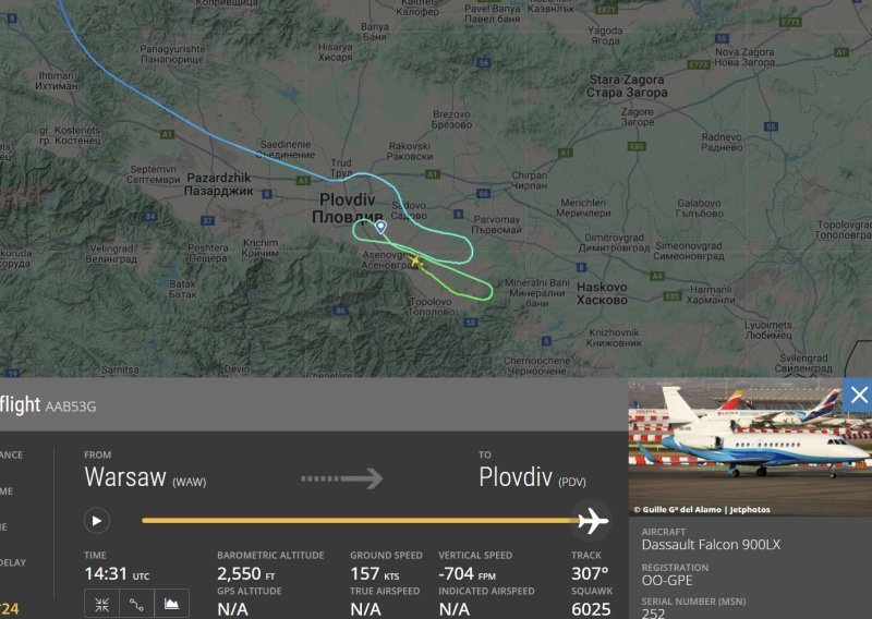 Flightradar: Avion s Von der Leyen odašiljao je dobar signal cijelo vrijeme