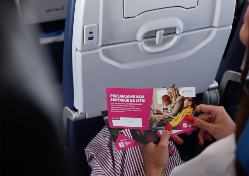 Hrvatski Telekom prvi u Hrvatskoj nudi neograničeno besplatno surfanje internetom na letovima Croatia Airlinesa