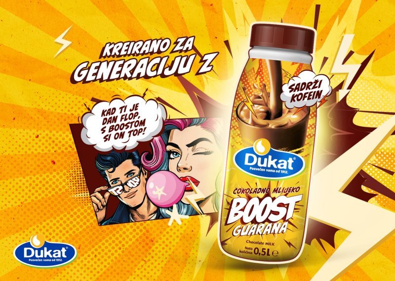 Čokoladni užitak i izvor kofeina u jednom - Dukat čokoladno mlijeko BOOST