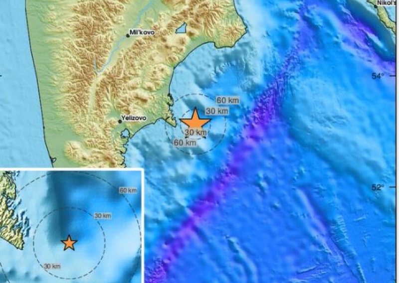 Novo jako podrhtavanje kod Kamčatke: Potres magnitude 5,8