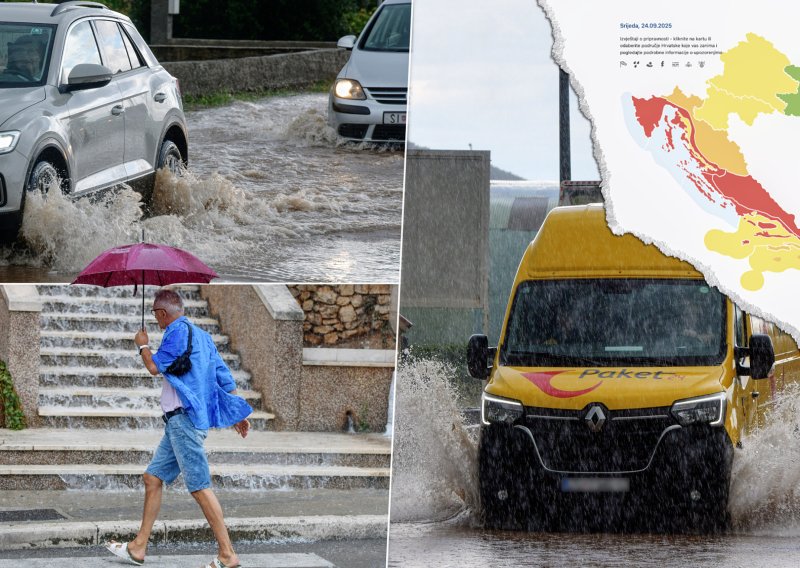 Poplave u Tribunju i Vodicama, zatvorena magistrala: DHMZ podigao još dva crvena meteoalarma