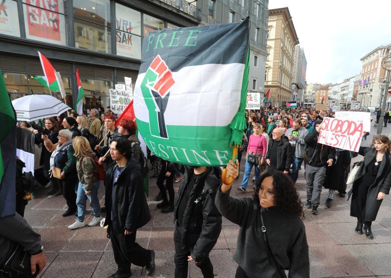Nekoliko stotina ljudi na prosvjedu za Palestinu u Rijeci