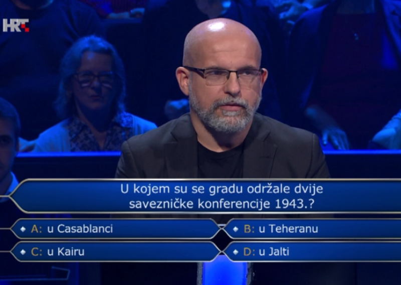 Pitanje iz povijesti izazvalo nedoumice u 'Milijunašu': Znate li odgovor?
