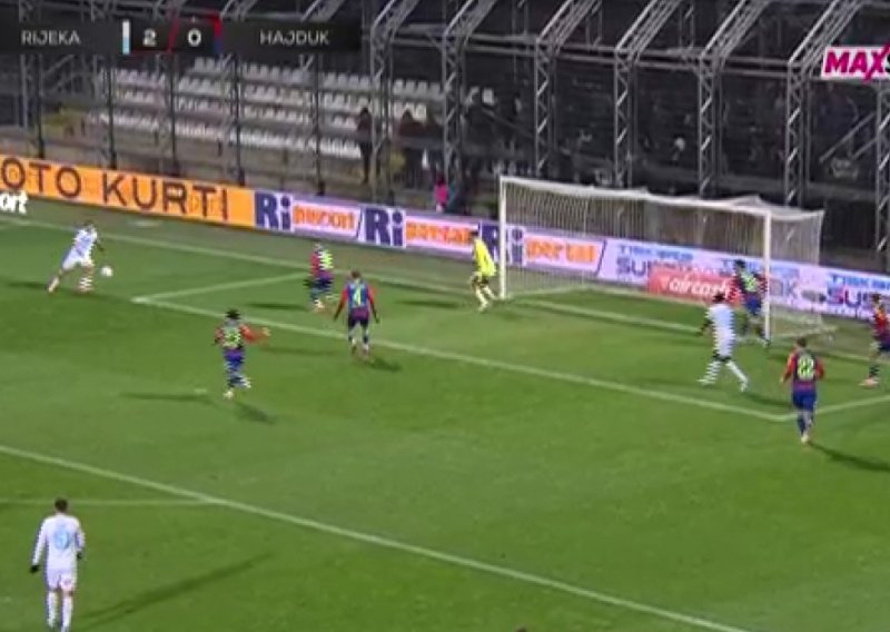 Rijeka razbija Hajduk! Pogledajte bombu Fruka za hat-trick i 3:0