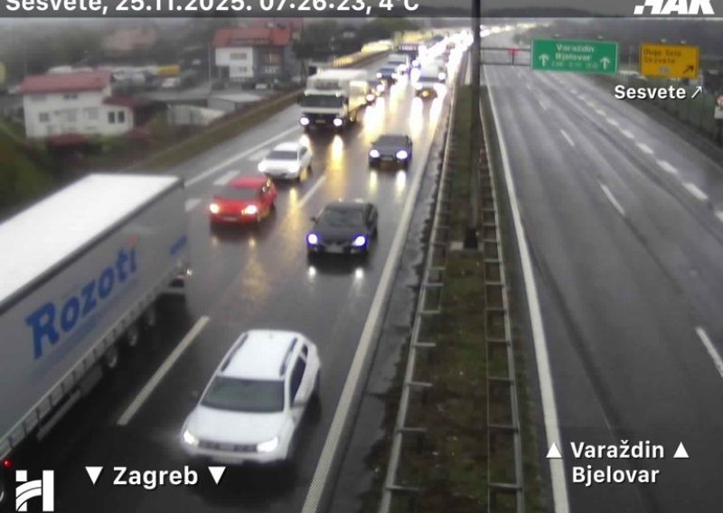 Kolona pred Zagrebom duga je četiri kilometra: Na obilaznici su zastoji
