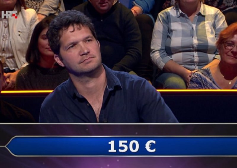 Poslušao publiku pa završio igru i ostao sa 150 eura u džepu, znate li vi točan odgovor?