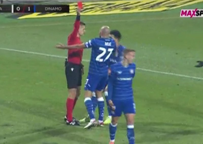 Pogledajte teško objašnjiv potez zvijezde Dinama zbog koje je isključena