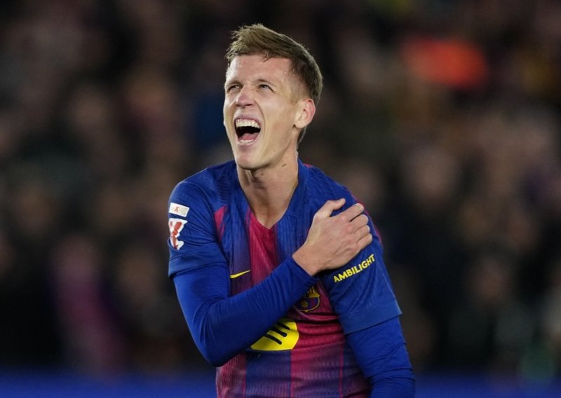 Dani Olmo zabio za vodstvo Barcelone pa zbog bizarne ozljede odmah morao izaći iz igre