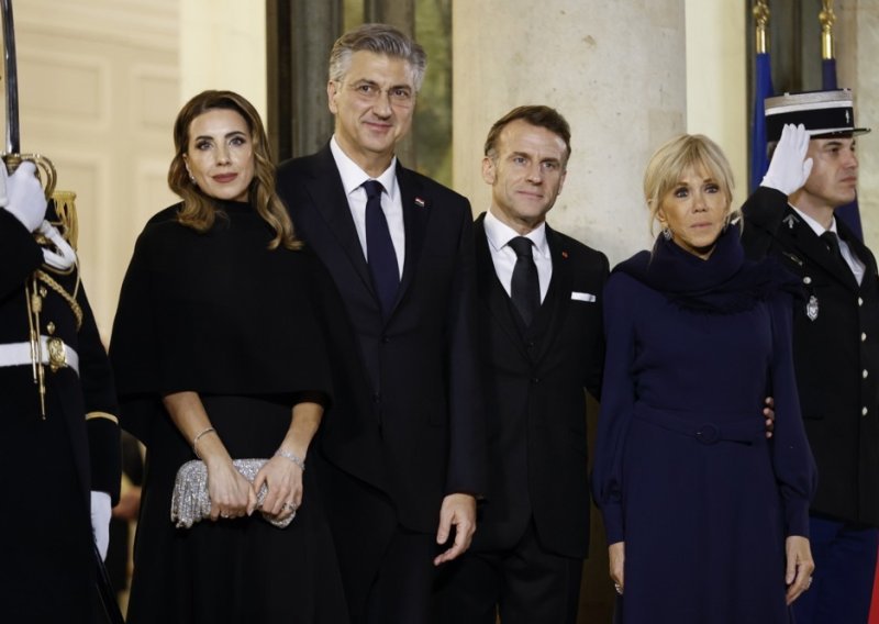 Plenković s elegantnom suprugom na večeri s Macronovima