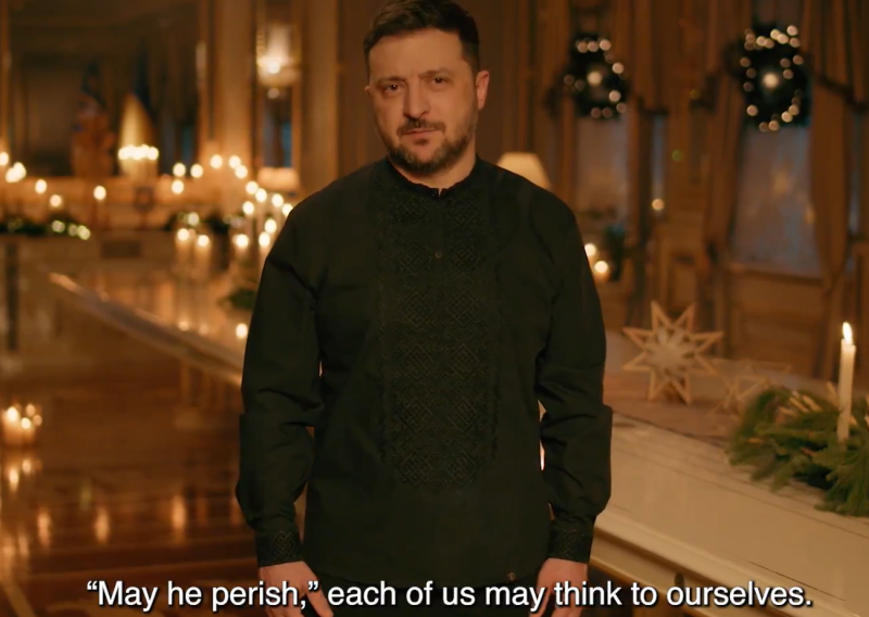 VIDEO Zelenski poslao božićnu poruku Ukrajincima: 'Svatko od nas u sebi možda misli - neka on umre'