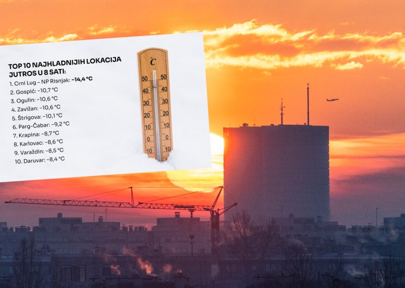 Ovo su bila najhladnija mjesta jutros, a evo što nas čeka večeras i prvih dana 2026.