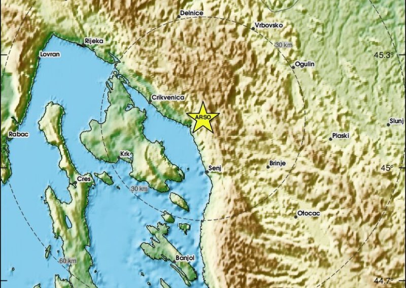 Lagani potres pogodio Kvarner