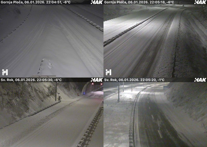 Zbog mećave i vjetra potpuno je zatvorena dionica autoceste A1: 'Vjetar je toliko jak da baca autobus'