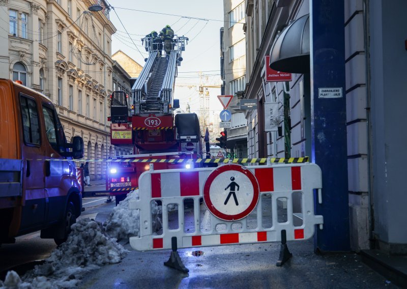FOTO Komad fasade pao sa zgrade u središtu Zagreba