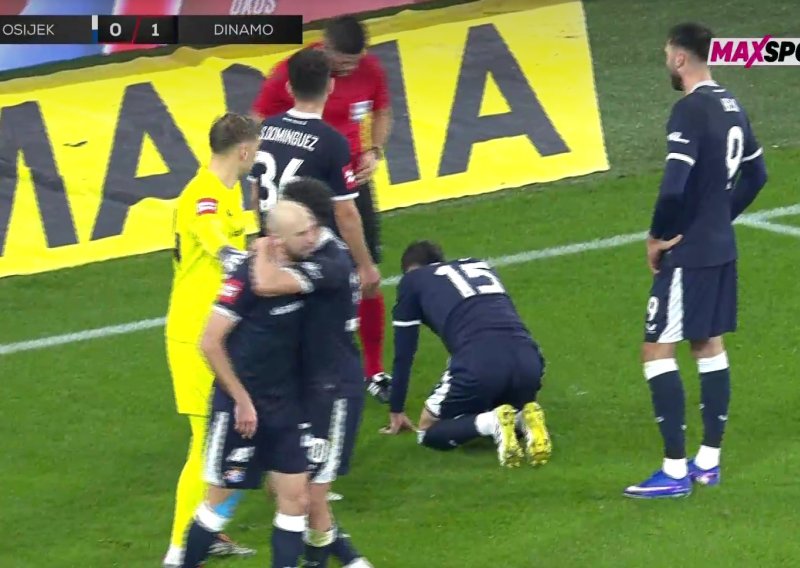 Pogledajte zašto je Mišić poludio na derbiju Osijeka i Dinama, suigrači ga jedva smirili