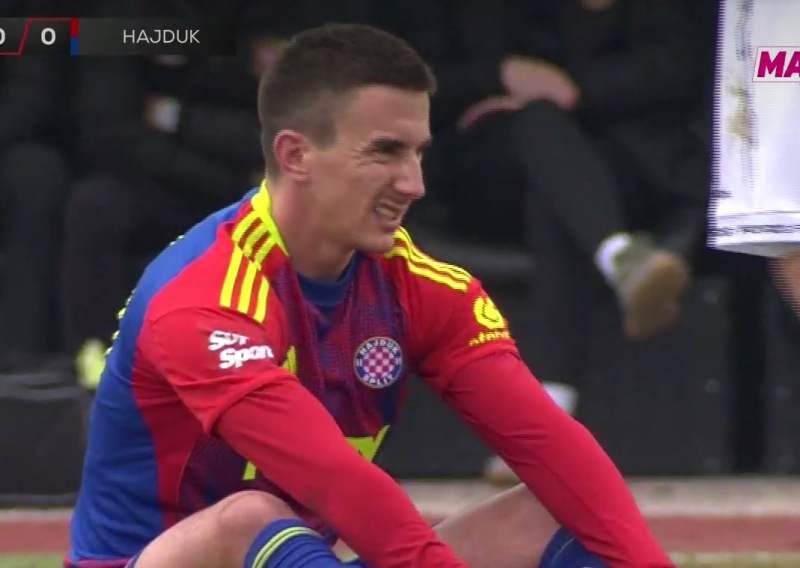 Najbolji strijelac Hajduka ostao je ležati, poslušajte reakciju navijača