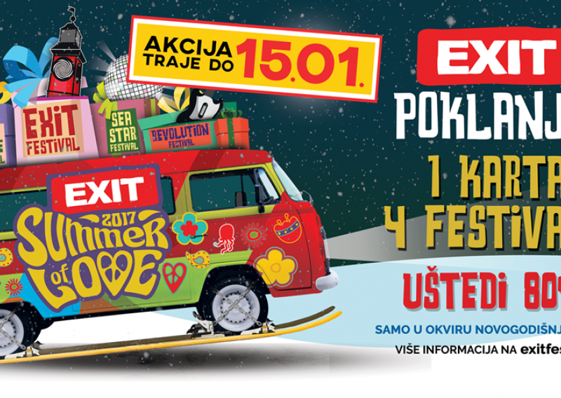 Još samo do 15. siječnja uz jednu kartu za Exit na četiri Exitova festivala