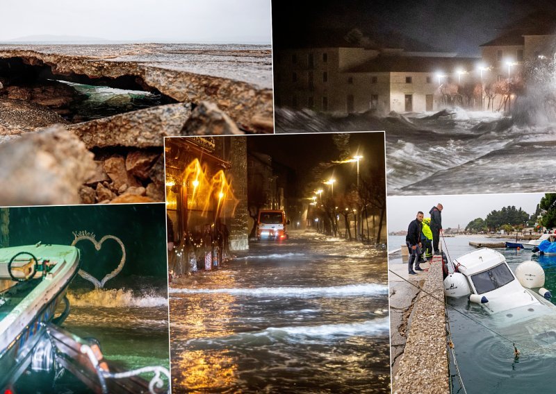 Stručnjaci: Ne pamtimo toliko jak plimni val. Riva se odlomila, more ušlo ljudima u kuće